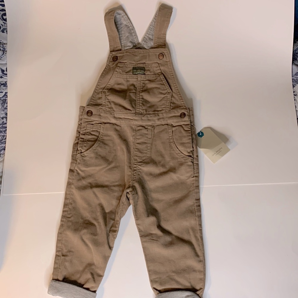 Zara Baby Boy Tan Over Alls with Front and Back Pockets